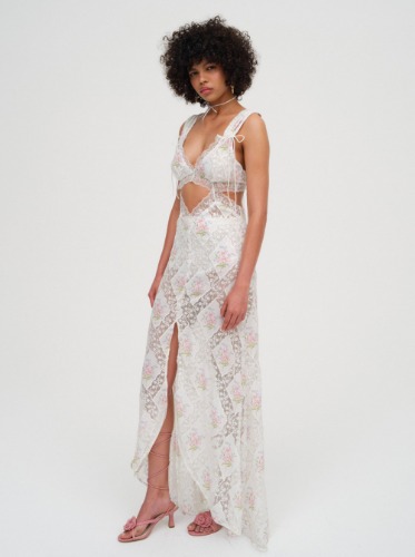 Dakota Floral Maxi Dress — White