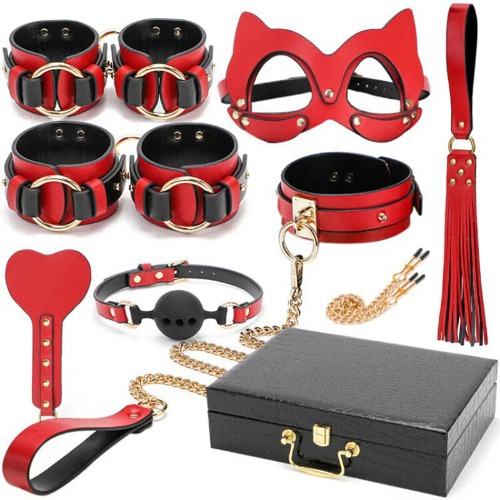 Fifty Shades Play Kit + Box Set - Red With Case