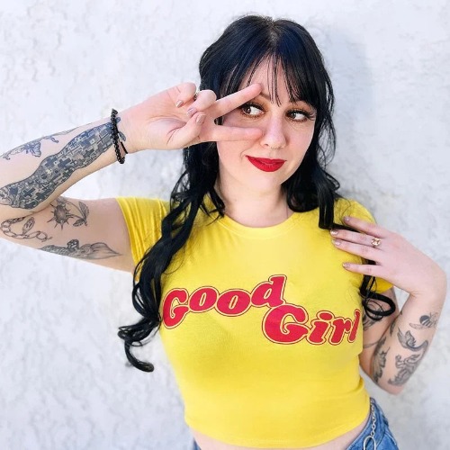 Good Girl Y2K Crop Top - Yellow / XXL