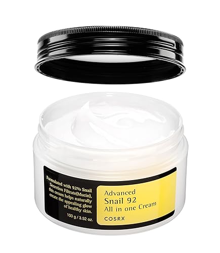 COSRX Snail Mucin 92% Face Moisturizer, 3.52 Oz, Lightweight Moisturing Cream for Soft, Glowy Skin, Korean Skin Care, Korean Moisturizer Face Cream - Fresh - 3.52 Ounce (Pack of 1)