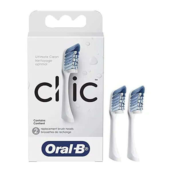 
                            Oral-B Power Clic Toothbrush Replacement Brush Heads, White, 2 Count
                        