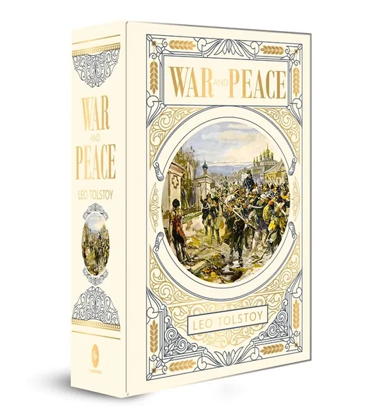 War and Peace (Deluxe Hardbound Edition): Russian Literature | Historical Fiction | Napoleonic Wars | Love and War | Tolstoyโs Exploration of Philosophical Themes | A Masterpiece on Cultural Significance | Literary Classics | Indigo