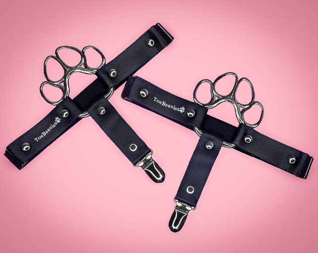 ToeBeanies Black Sock Garters | One Size