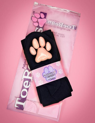 ToeBeanies Black Thigh-High Socks 