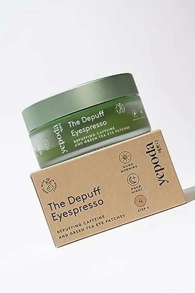 Yepoda - THE DEPUFF EYESPRESSO – Patchs décongestionnants à la caféine et au thé vert (90 g/60 patchs)