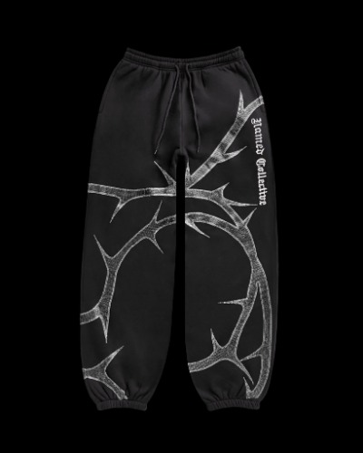 THORN RHINESTONE SWEATPANTS BLACK | S