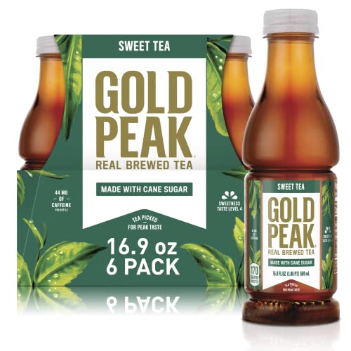 Gold Peak Sweetened Black Iced Tea Drink, 16.9 fl oz, 6 Pack - Sweet Tea