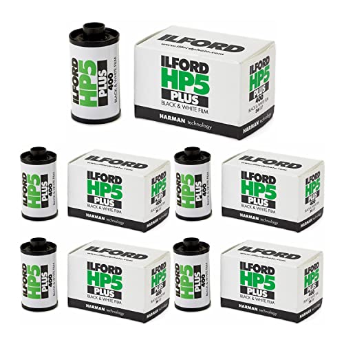 Ilford HP5 Plus ISO 400 Black and White 35mm Roll Film Bundle (36 Exposures, 5-Pack) (5 Items) - 5 Pack