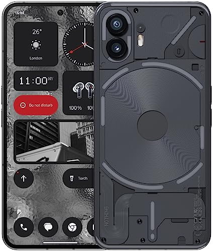 Nothing Phone (2) - 512 GB + 12 GB Ram, Glyph Interface, OS 2.0, 50 MP Dual Camera,OIS, 6.7” LTPO OLED Display, 4700mAh Battery, Water Resistant IP54, LTE, GSM only, Android Phone, Dark Grey - Dark Grey - 12+512 GB