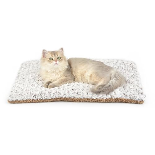 Petace Self Warming Cat Bed, 24" x 18" Self Heating Pet Pad, Double Sided Heated Dog Mat Thermal Blanket for Large Kittens Small Puppy - 24 x 18 in