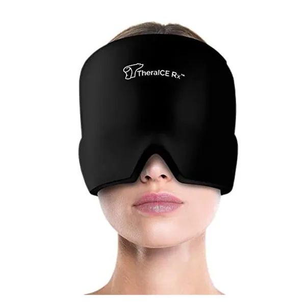 
                            TheraICE Rx Form Fitting Gel Ice Headache / Migraine Relief Hat, Cold Therapy Migraine Relief Mask, Comfortable & Strechable Ice Pack Eye Mask for Puffy Eyes, Tension, Sinus & Stress Relief
                        