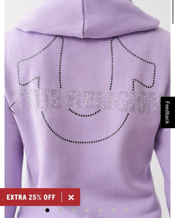 

CRYSTAL HORSESHOE ZIP HOODIE | True Religion


