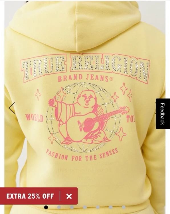 

CRYSTAL GLOBAL LOGO ZIP HOODIE | True Religion

