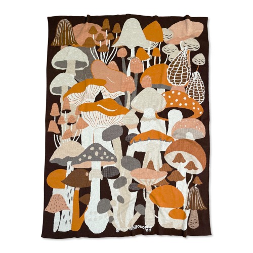 Cotton Blend Knit Blanket - Mushroom Mix | Default Title