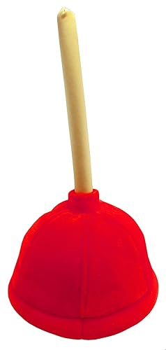 Nicky Bigs Novelties Funny Prank Red Toilet Plunger Hat - Retirement Party Hats - Plumber Costume Accessories - Over The Hill Party Supplies