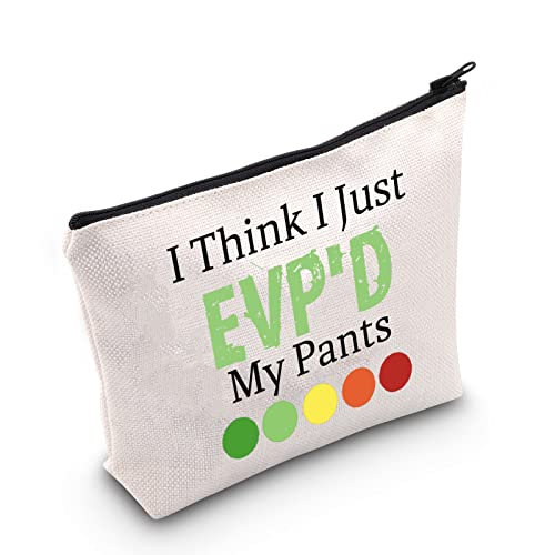 POFULL Ghost Hunting Gift Paranormal Gift I Think I Just Evp'd My Pants Cosmetic Bag Ghost Adventurers Gift (I Think I Just Evp'd bag) - I Think I Just Evp'd bag