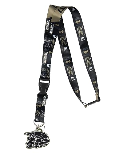 Seven Times Six HALO Infinite UNSC 117 Master Chief Keychain With 2" Rubber Charm Lanyard ID Badge Holder