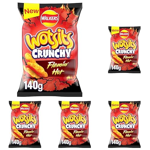 Wotsits Crunchy Flamin Hot 140g (Pack of 5) - 140 g (Pack of 5)