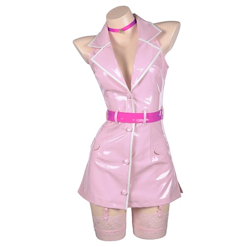 Pink Latex Nurse Cosplay - M