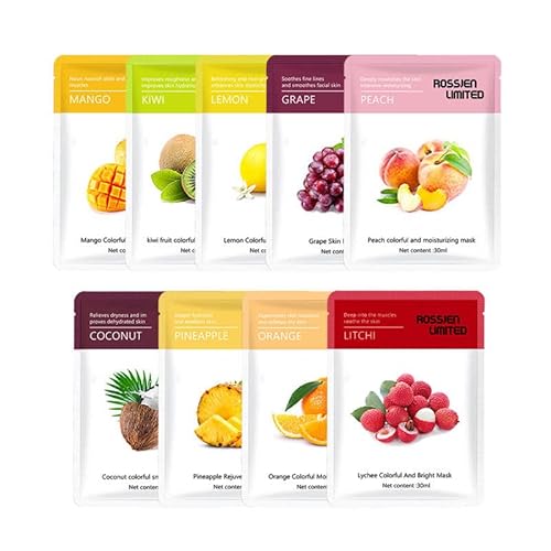 Korean Sheet Mask,Hydrating Face Mask,Hydrating Collagen Facial Mask,Facial Sheet Mask,Korean Skin Care Hydrating,Face Masks Skincare,Face Mask Facial.For All Skin Types-9 Sheets