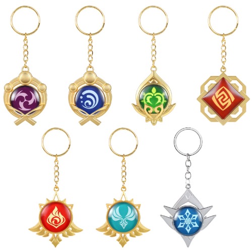 7 Pack Genshin Impact Vision Keychain