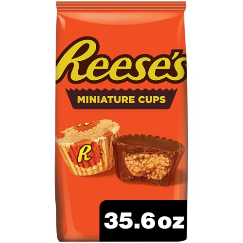 REESE'S Miniatures Milk Chocolate Peanut Butter Cups, Easter Candy Party Pack, 35.6 oz - Chocolate - 2.2 Pound (Pack of 1)