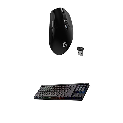 Logitech G305 Lightspeed Wireless Gaming Mouse + G515 TKL Wireless Gaming Keyboard (Tactile) Bundle: Black - Black - Mouse + Keyboard
