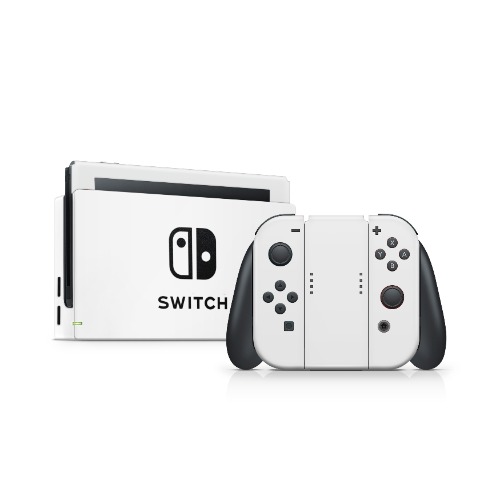 Crisp White Nintendo Switch Skin - Full Set