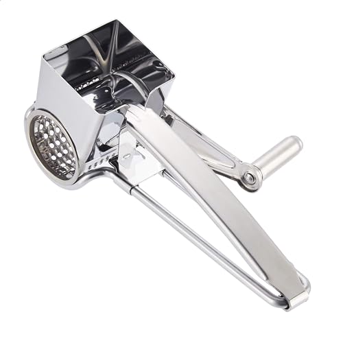 Amazon Basics Stainless Steel Rotary Cheese Grater (Previously AmazonCommercial brand)