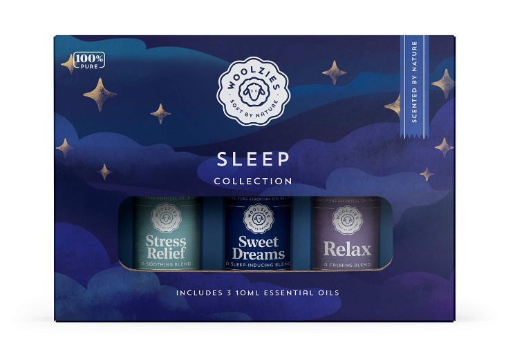 Woolzies Sleep Collection Essential Oil Blend Set | Incl. Sweet Dreams, Relax, & Stres Relief Oils | - 