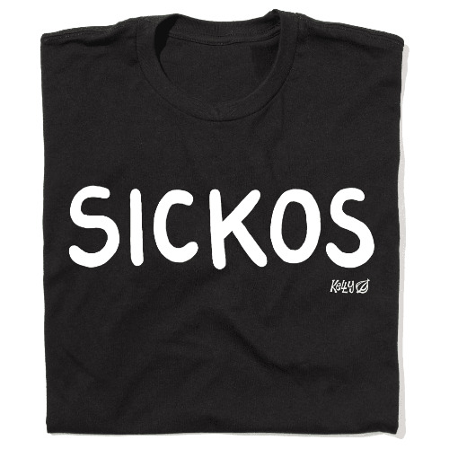 'Sickos' T-Shirt | Heather Black / 2XL