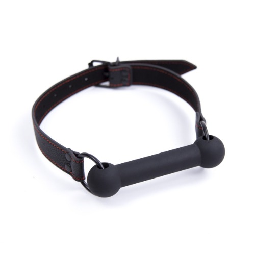 CLROY® Faux Leather Bondage Toys Faux Leather Open Mouth Gag With Silicone Bar, Bondage Restraints Bite Gag Adult Sex Toys (Color-1) - Color-1