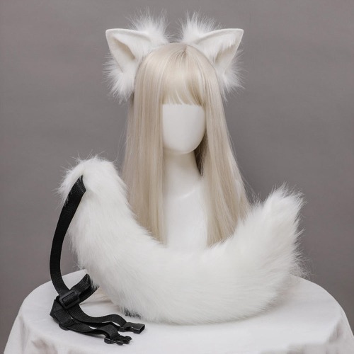 Seductive Fox Anime Cosplay Lingerie - Fox Headpiece+Tail / M