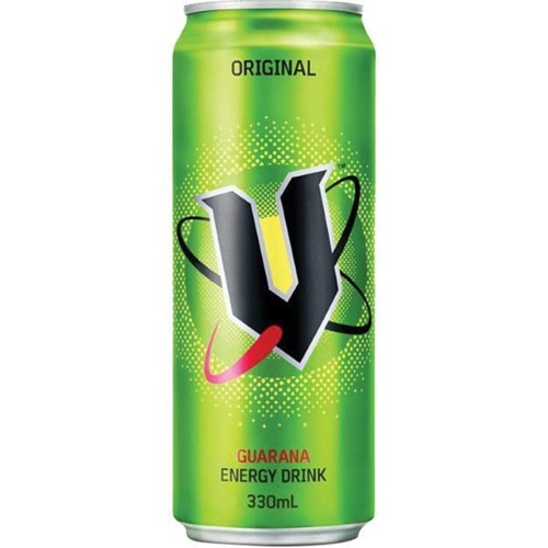 V Green Guarana Energy Drink Can 24 x 330 ml