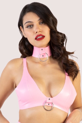 Imogen Pink Latex and Ring Bra | AU 8