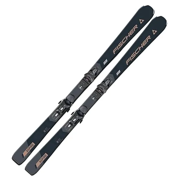 Damenski Ski Alpinski Carvingski On-Piste-Rocker - Fischer Aspire SLR - inkl. Bindung RS9 SLR Z3-9 - All Mountain Ski - geeignet für Einsteiger bis Fortgeschrittene - 160