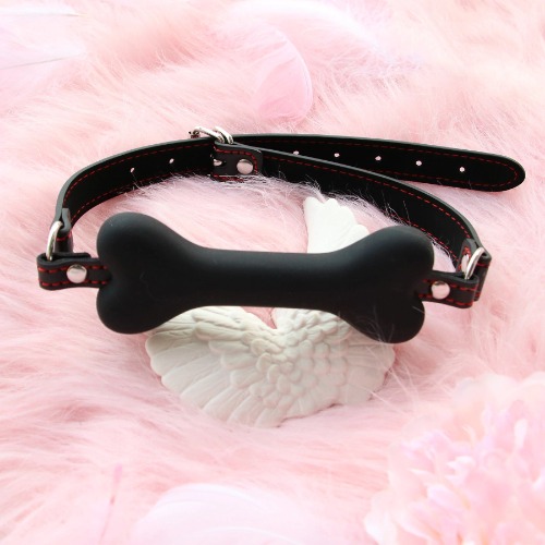 Dog Bone Gag - Black