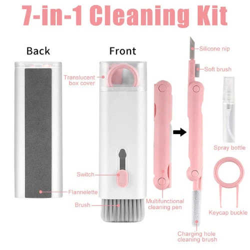Keyboard Cleaning Brush Kit Phone Cleaner Airpod Cleaning Kit Laptop Cleaner Kit 7 In 1 Portable Cleaning Pen