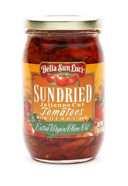 16 oz Bella Sun Luci Sun Dried Tomatoes Julienne Cut in Olive Oil - Tomatoes - 1 Pound (Pack of 1)