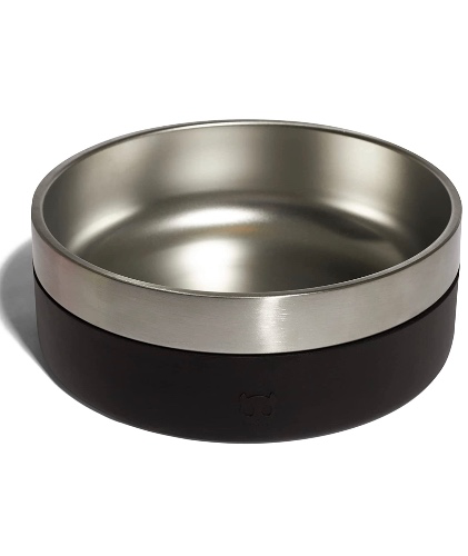 Pet Supplies : ZEE.DOG Tuff Bowl, 304 Stainless Steel Non-Slip Black Dog Bowl, Up to 5 Cups (40 Ounces) : Amazon.com