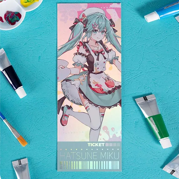 Official Holographic Miku Ticket Stub Kawaii Miku Merch