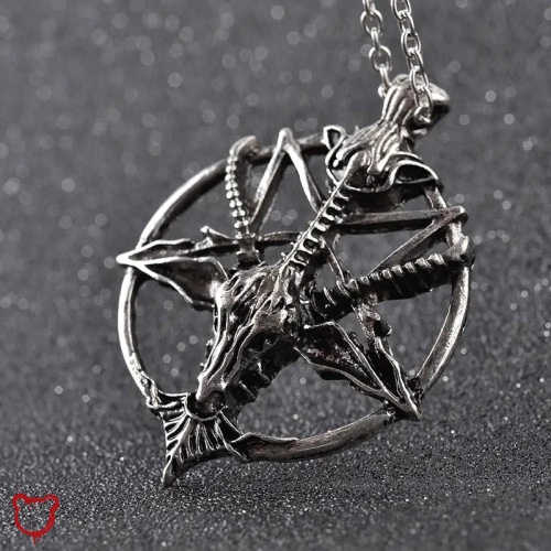 Goat Pentagram Necklace - Style 1 Silver