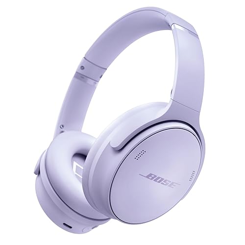 Bose QuietComfort Bluetooth Headphones, Wireless Headphones with Active Over Ear Noise Cancelling and Mic, Deep Bass, Up to 24 Hours of Playtime, Chilled Lilac - Limited Edition Color - Chilled Lilac