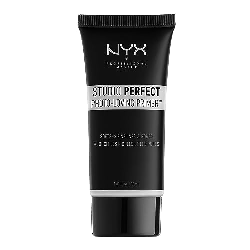 NYX Professional Makeup Prebase de maquillaje Studio Perfect Primer - Clear, Minimiza poros y líneas finas, Tez unificada, Fórmula vegana - STUDIO PERFECT PRIMER - 30 ml (Paquete de 1)