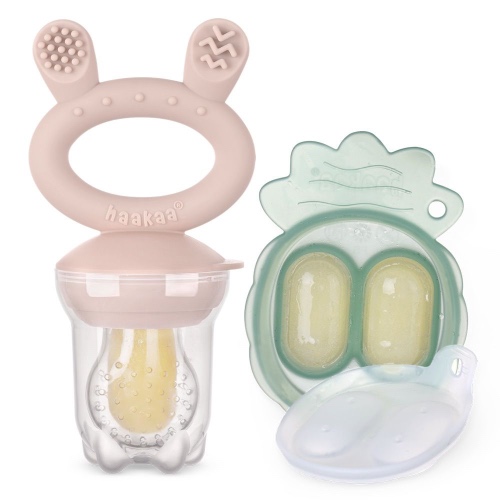 Haakaa Freeze-N-Feed Mini Combo-Blush &amp; Pea Green