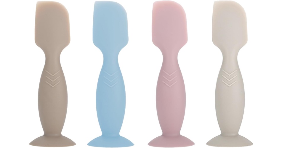 4 Pack Mini Baby Diaper Cream Spatula Applicator  Soft Silicone Butt Paste Brush with Suction Cup Base | Skincare | Baby, Kids & Family