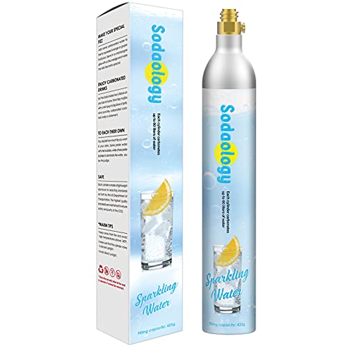 Sodaology 60L Co2 Carbonator Compatible with Sodastream Appliances [NOT FOR ART & TERRA],14.5oz, Set of 1
