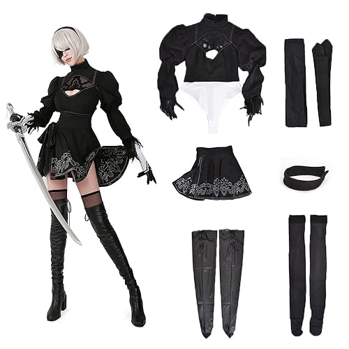 miccostumes Women's Cosplay Costume Leotard Skirt with Hairband Leggings - Small