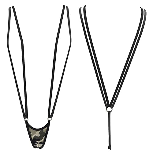 SHERRYLO Slingshot Bikini for Women Topless G String Bottom Extreme Suspender Sling Micro Bikinis - Camouflage