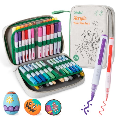Ohuhu Acrylic Markers 24 Colors 48 Pack | Asia Warehouse to Worldwide